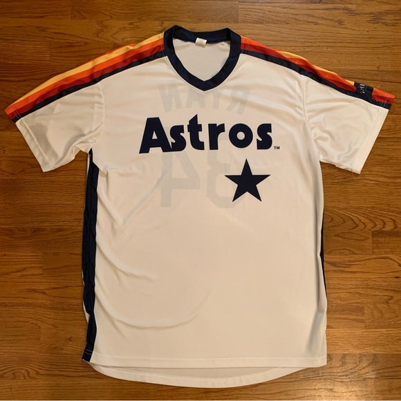 Nolan Ryan Houston Astros Mens Jersey Shirt Logo MLB Baseball Promo Batting XL - Picture 1 of 10